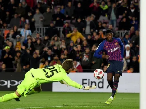 Messi lo dejó solo a Dembelé y el arquero del Levante lo ayudó a meter el segundo