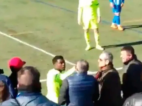 Toma por atrevido: Wagué, del Barcelona B, se fue expulsado por un 'cortito' a un hincha