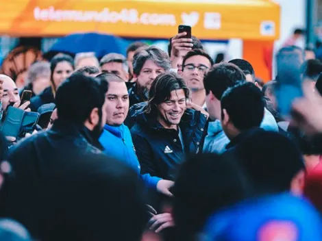 Épico video de Almeyda hablándole a los fans de San José bajo la lluvia