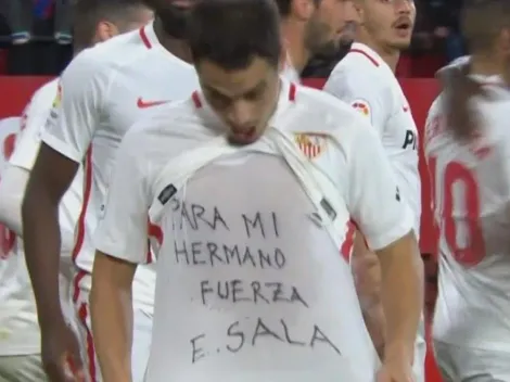 Ben Yedder le hizo un gol al Barcelona y se lo dedicó a Emiliano Sala