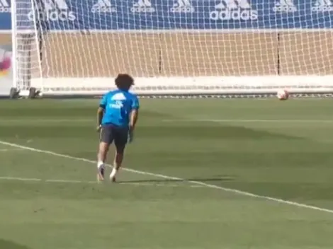 Marcelo no jugó ante Barcelona pero ofreció toda su magia en el entrenamiento