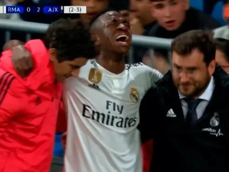 Desgarrador: Vinicius se lesionó y salió de la cancha llorando