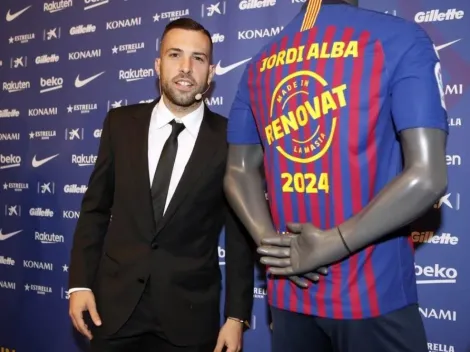 Jordi Alba renovó su contrato con Barcelona y le metió presión a Messi