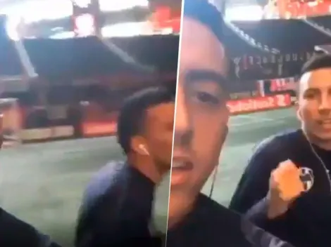 Funes Mori filmaba el estadio del Atlanta desde adentro y lo agarró a Vangioni bailando con toda