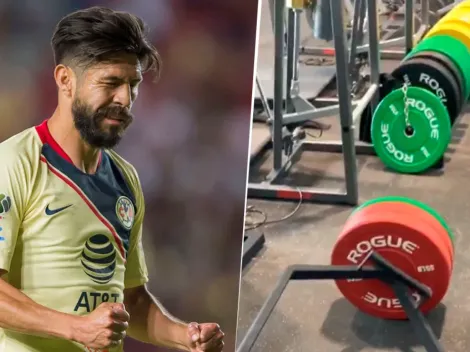 Encontramos a su némesis: Oribe Peralta le huye a las pesas en el gimnasio