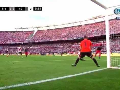 ¿Con que la sacó? Armani salvó a River del primer gol de Independiente