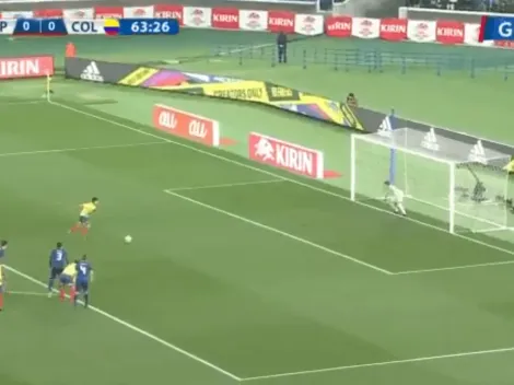 Gol de Colombia: Falcao se frenó, miró al portero y se la clavó arriba