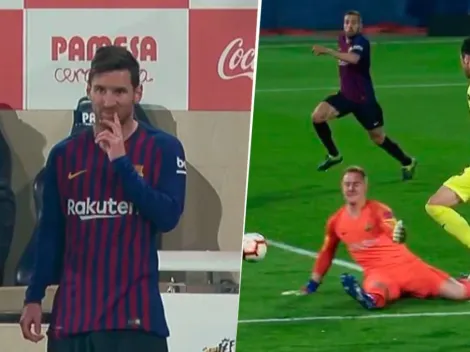 Al minuto de entrar Messi, Villarreal anotó y le remontó al Barcelona