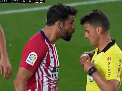 Más verde que Hulk: la insólita roja directa de Diego Costa contra Barcelona