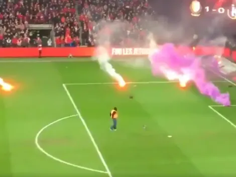 El Lieja de Ochoa ganaba el Clásico hasta que se suspendió porque lanzaron bengalas