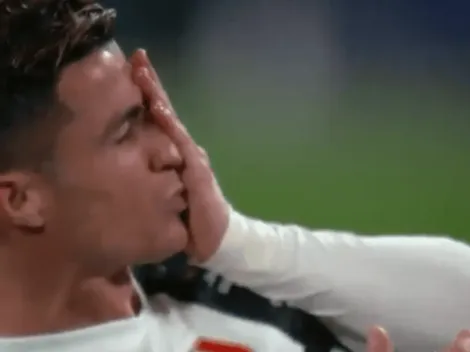 No pasaron ni cinco segundos y Cristiano ya sufrió un duro topetazo