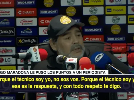 A Diego Maradona le preguntaron por qué puso a un jugador: "Porque el técnico soy yo, no vos"