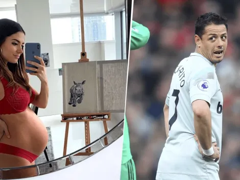 La novia de Chicharito subió a Instagram una foto mostrando que no se puede calzar y él la comentó