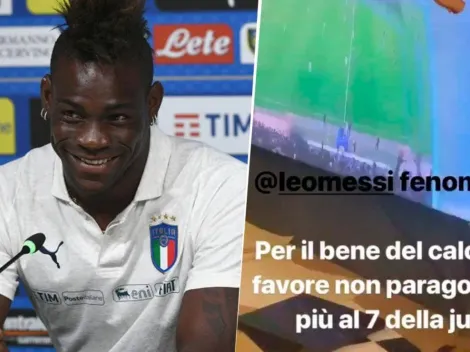 Balotelli se rindió ante Messi: "Por el bien del fútbol, no lo comparen con el 7 de la Juve"