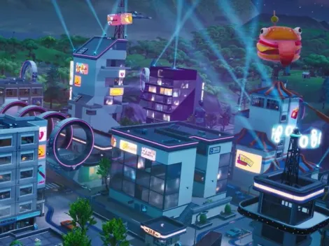 Monta en el Túnel Torrencial alrededor de Neorrecostados y Centro Comercial Gigante en Fortnite (Desafíos Semanales)