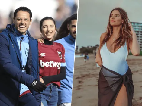 Chicharito imitó a su mujer, sacó una panza enorme y ella subió la foto a Instagram