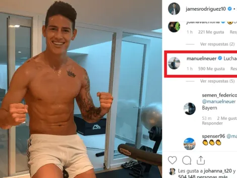 Neuer, el arquero del Bayern, le dice a James en Instagram que es un luchador