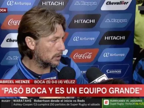 Por si no había quedado claro, Heinze tiró: "Pasó Boca y es un equipo grande"