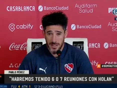 Pablo Pérez puso el pecho para Independiente: "No queremos que echen a Holan"