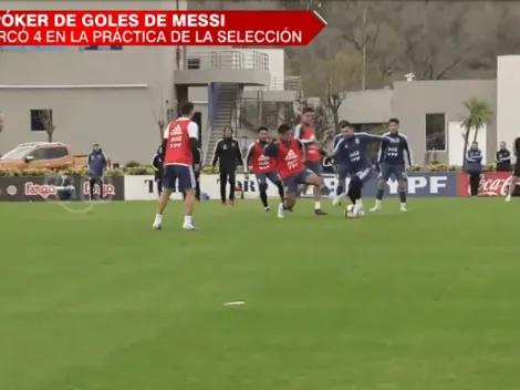 La Pulga Atómica: Messi metió póker de goles en el entrenamiento de la Selección Argentina