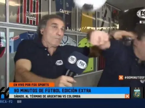 A Ruggeri le tiraron una pelota para que cabecee en vivo y le pegó un codazo a Benedetto