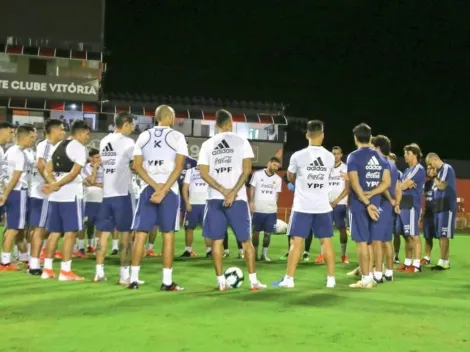 Un misterioso helicóptero apareció en el primer entrenamiento de la Selección Argentina en Brasil