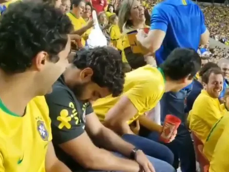 Se quedó dormido durante el partido de Brasil y todos se burlaron de él