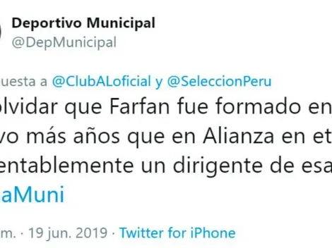 Se puso picante: Deportivo Municipal asegura que formó a Farfán