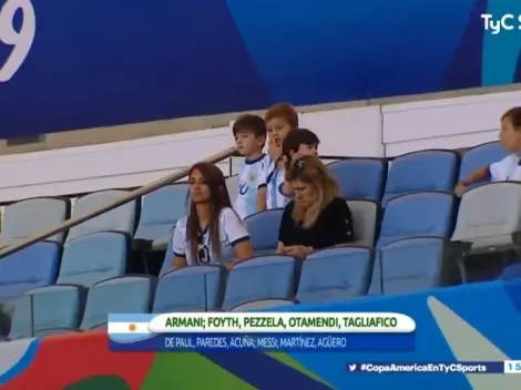 Apoyo incondicional: la familia de Messi se mostró alentando desde la tribuna