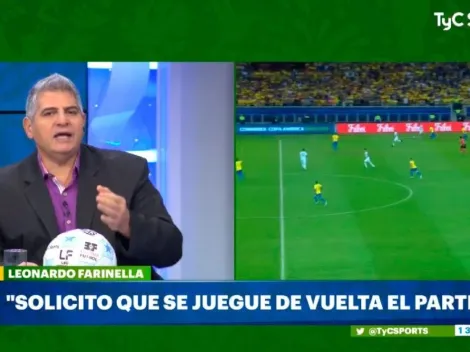 Farinella se sacó al aire: "¡¡¡Solicito que el partido se juegue de vuelta!!!"