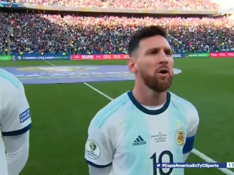 Lionel Messi se despidió cantando el himno de Argentina