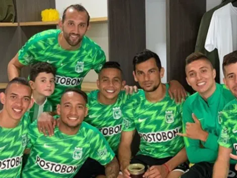 La selfie de Hernán Barcos que utilizó Atlético Nacional para reflejar cómo comenzaron el domingo