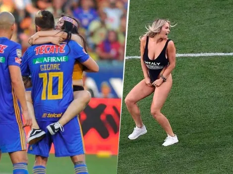 ¡Como en la Champions! Una mujer invadió la cancha en América - Tigres