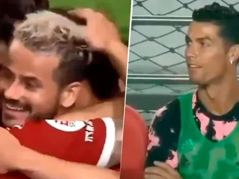 A Cristiano Ronaldo le copiaron el festejo y su cara lo dijo todo