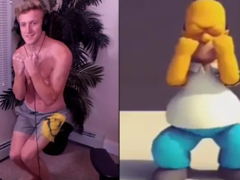 Tfue cumplió a un pedido de su ex y bailó sin remera en stream "el baile de homero"