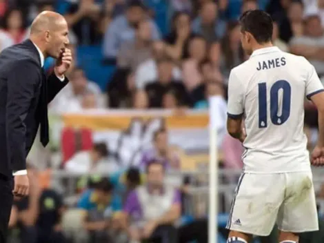 A Zidane no le gusta esto: lo que pasó en las redes entre James y el Real Madrid