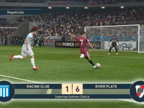 Hasta en la play: River imitó en el PES los 6 goles que se comió Racing