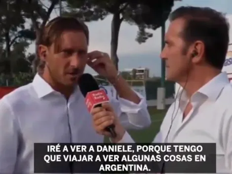 Lo confirmó: Totti vendrá a la Argentina para ver a De Rossi y "hacer unas cosas"