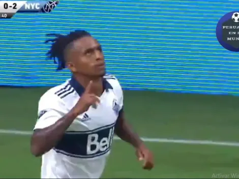 A lo Van Basten: Yordy Reyna marcó un golazo contra el NYC de Alexander Callens