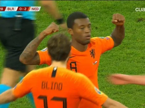 Gol y golazo de Súper Wijnaldum para el triunfo de Holanda ante Bielorrusia