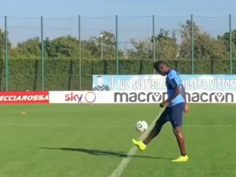 Lazio subió a sus redes un video de Felipe Caicedo haciendo magia con la pelota