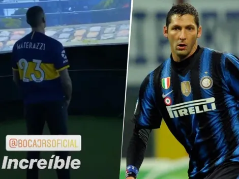 Le rompió el corazón a los hinchas de Boca: Materazzi fue a la cancha de otro grande y posó con la camiseta