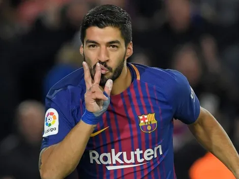 Luis Suárez compartió una foto con un ídolo suyo de San Lorenzo