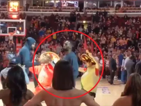 Vídeo: la mascota de los Bulls intentó trolear a LeBron, pero este tuvo la última palabra