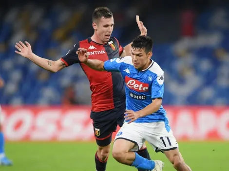 Con Hirving Lozano, Napoli no pasó del empate ante Genoa