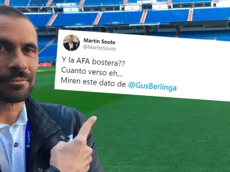 Souto tiró un dato en Twitter y se calentó: "¿La AFA bostera? Cuánto verso eh..."