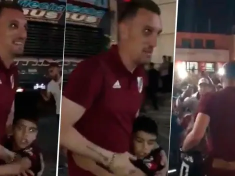 Video: este nene vio a Armani e hizo lo que haría cualquier hincha de River