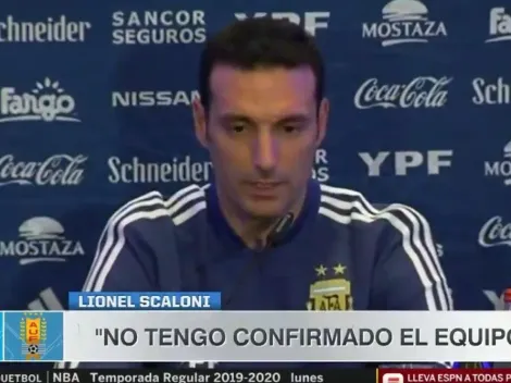 Scaloni no tiene confirmado el equipo para enfrentar a Uruguay