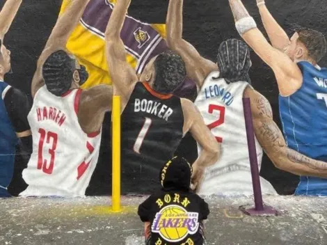 En Los Ángeles le hicieron un mural al jugador más insólito de los Lakers