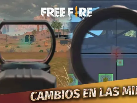 Garena prueba cambios en las miras en el servidor avanzado de Free Fire